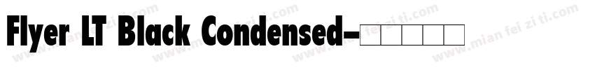 Flyer LT Black Condensed字体转换